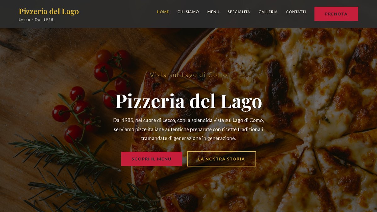 Pizzeria del Lago web sitesi